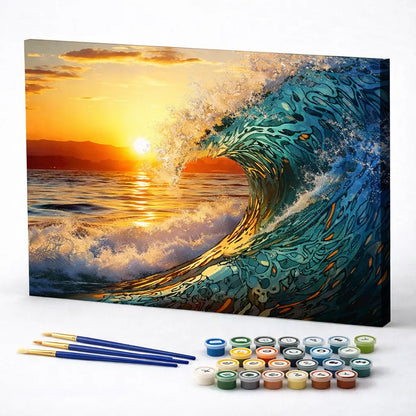 Golden Sunset Wave
