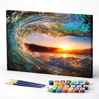 Sunset Barrel Wave