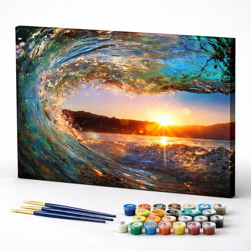 Sunset Barrel Wave
