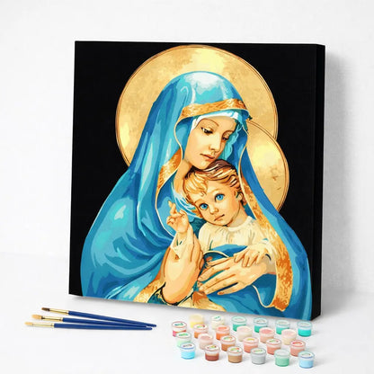 Blue Madonna and Child