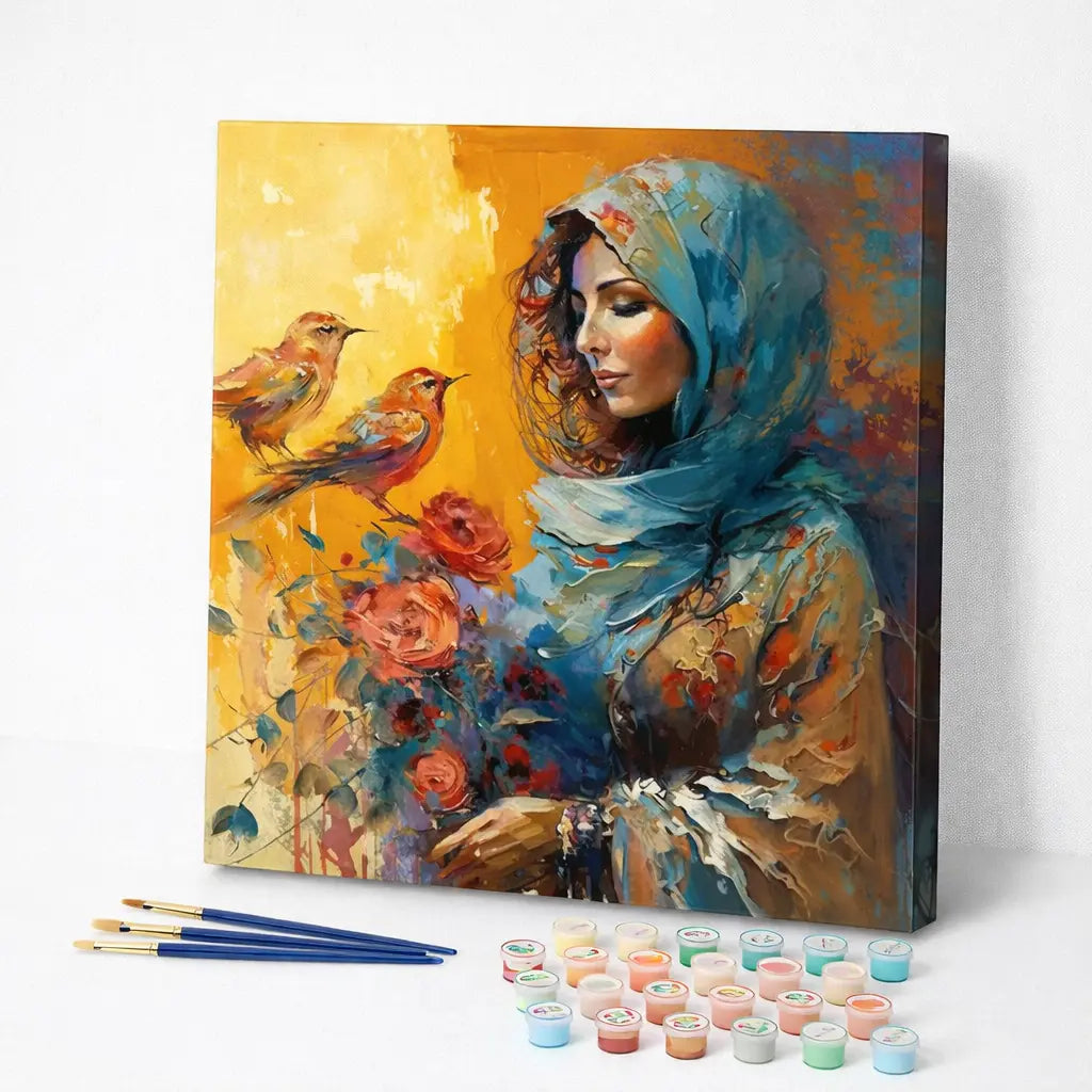 Blue Veil and Golden Birds