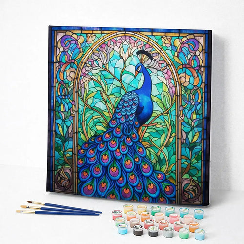 Stained Glass Peacock