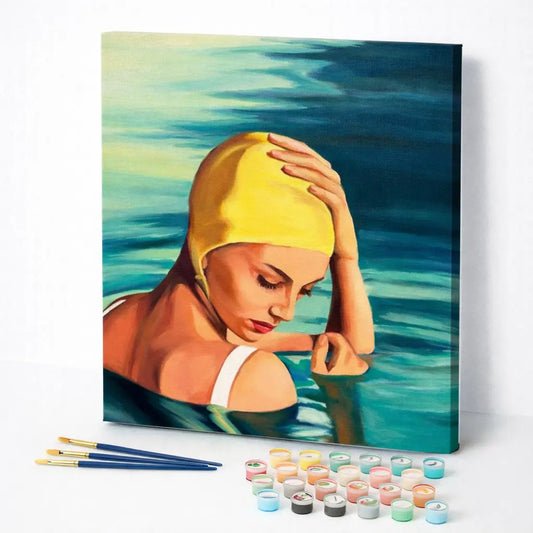 Swimmer in Yellow Cap