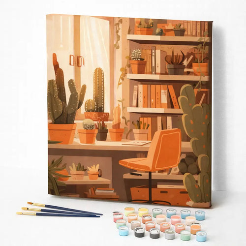 Cozy Cactus Workspace