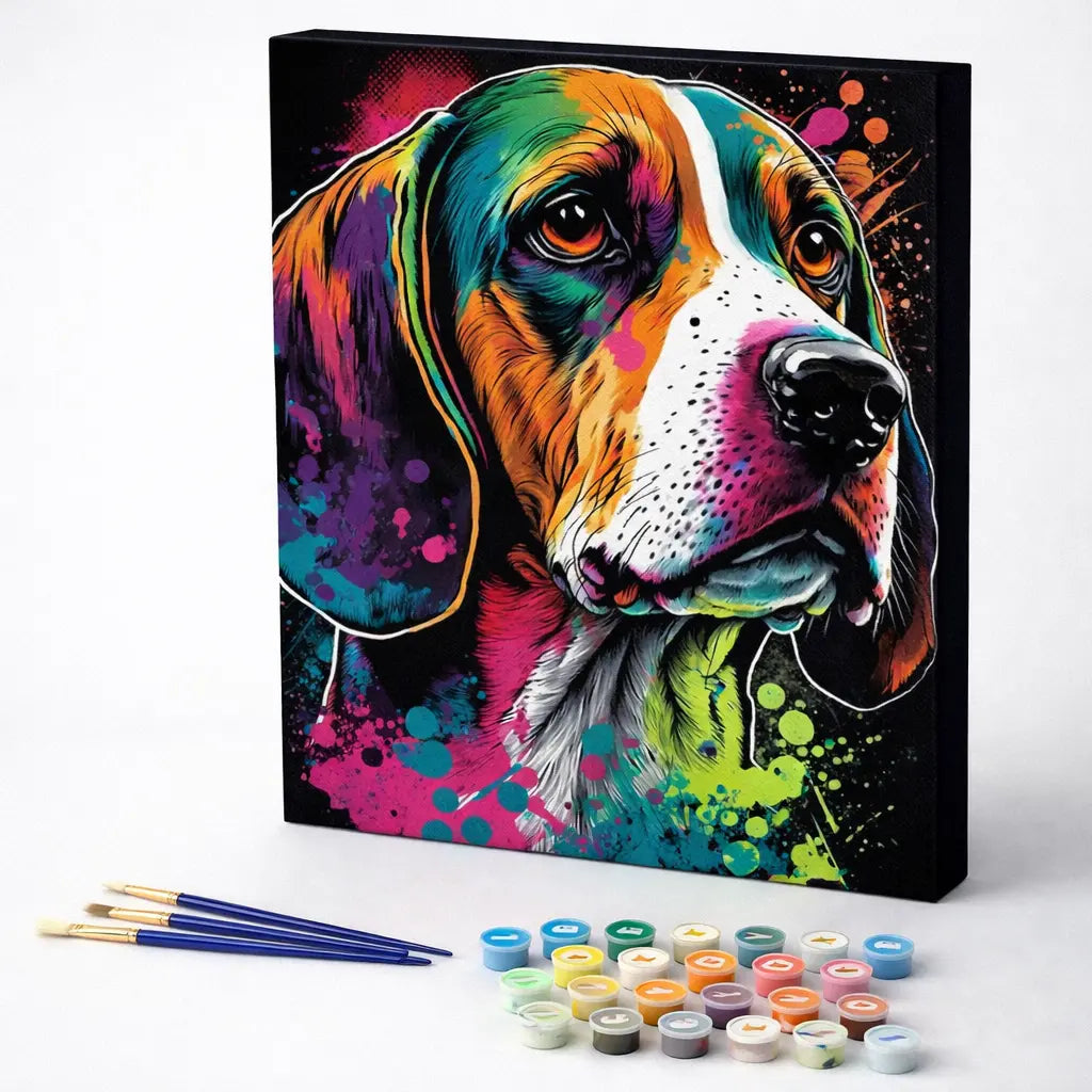 Colorful Beagle Portrait