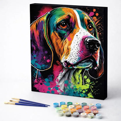 Colorful Beagle Portrait