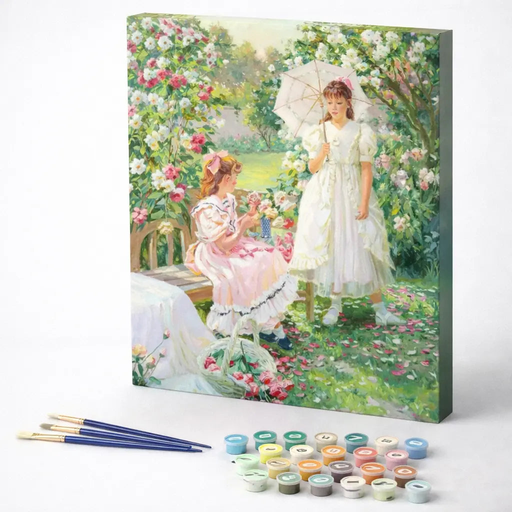 Girls in the Rose Garden