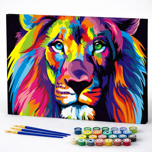 Rainbow Lion Portrait